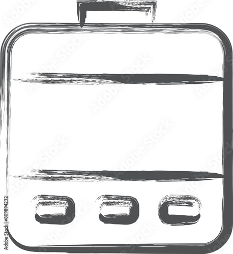 家電関連の筆書き単品イラスト　加湿器