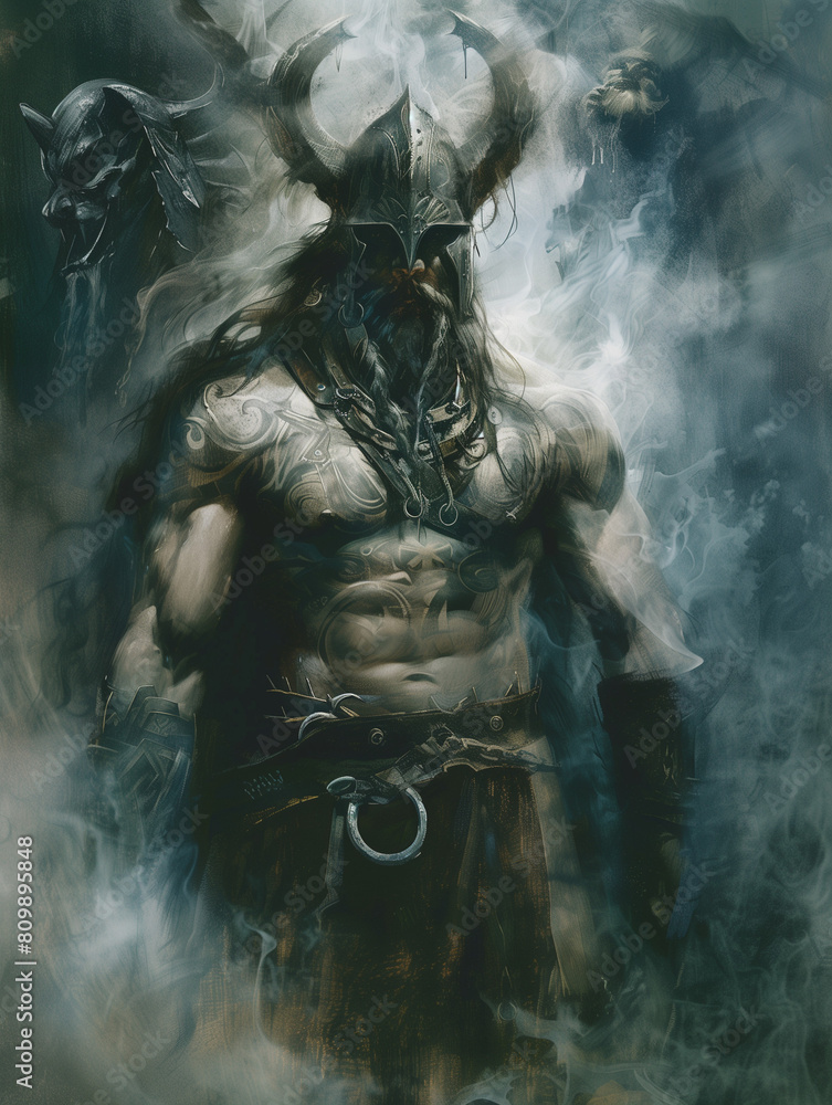 viking ghosts - mythic illustration - generative ai viking ghosts - mythic illustration - generative ai