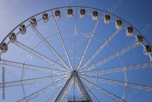 ferris wheel on a blue sky