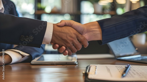 Business Handshake Agreement Professional Partnership Meeting Negotiation Deal Success