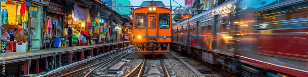 Maeklong Railway Market A Captivating Dance of Vendors and Trains