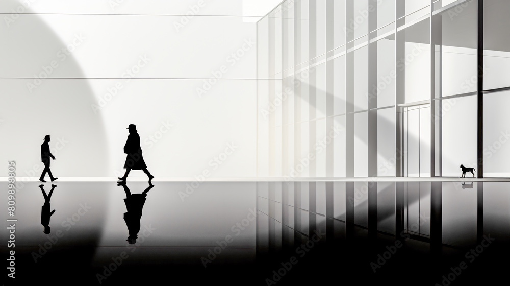 Silhouettes and Reflections in a Moody Illuminated Urban Feeling Abstract Wallpaper Digital Art Poster Brainstorming Map Magazine Background Cover Silhouettes and Reflections in a Moody Illuminated Urban Feeling Abstract Wallpaper Digital Art Poster Brainstorming Map Magazine Background Cover