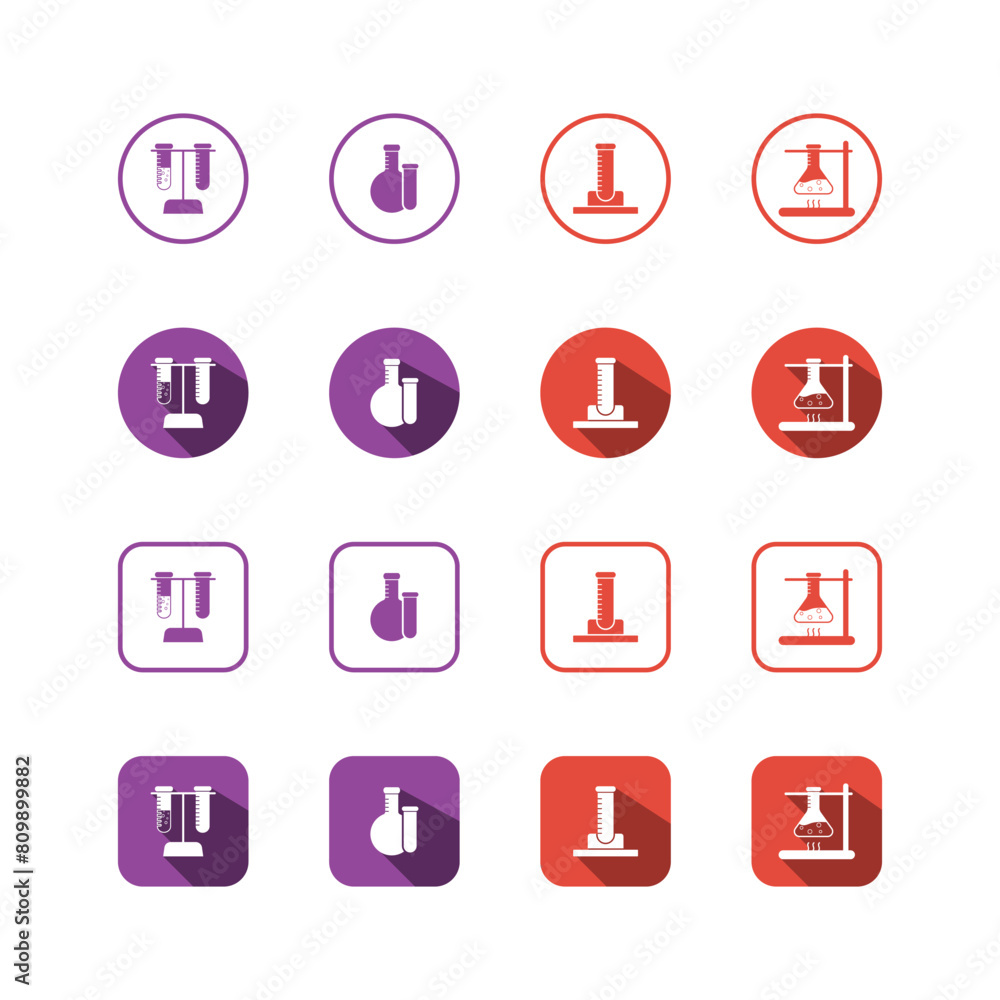 Collection of Icons set, flat colored with shadows. Thin line icons set. Flat vector illustration Collection of Icons set, flat colored with shadows. Thin line icons set. Flat vector illustration