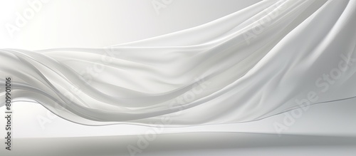Copy space image of a white background with a cloth flapping photo