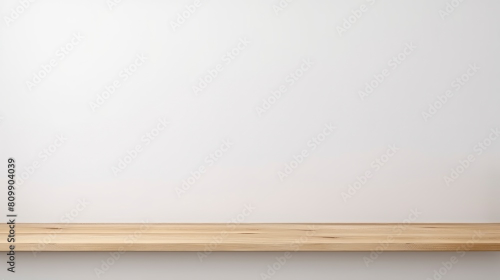 Empty wooden table and white wall background. Empty wooden table and white wall background.