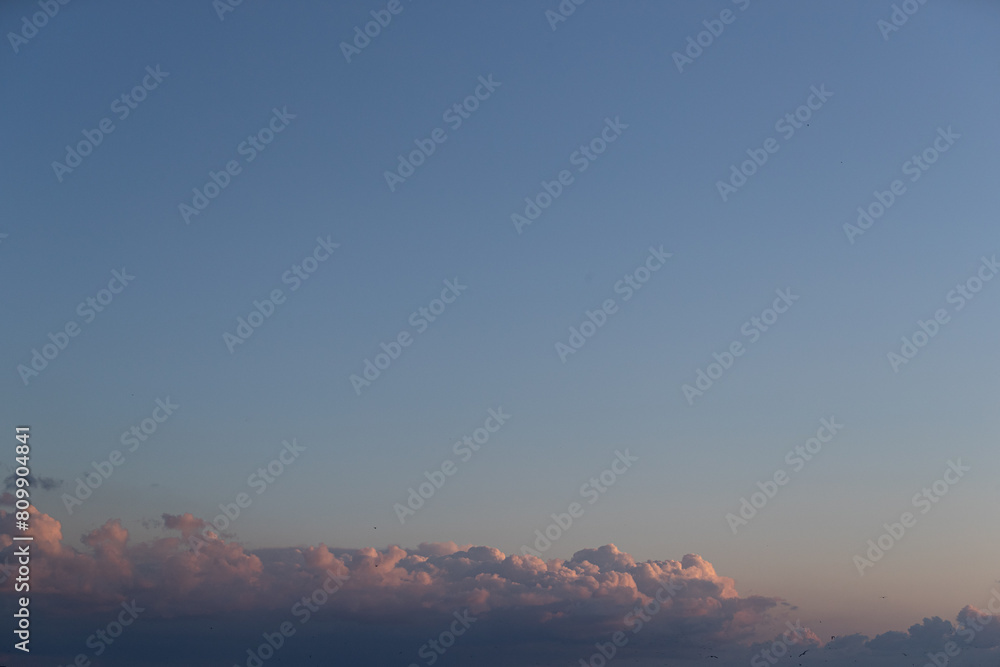 Large Clouds during a beautiful sunset.