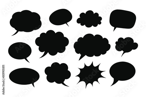 Comic speech bubble hand-drawn on a white background in the style of a doodle Vector illustration bubble chat, message element