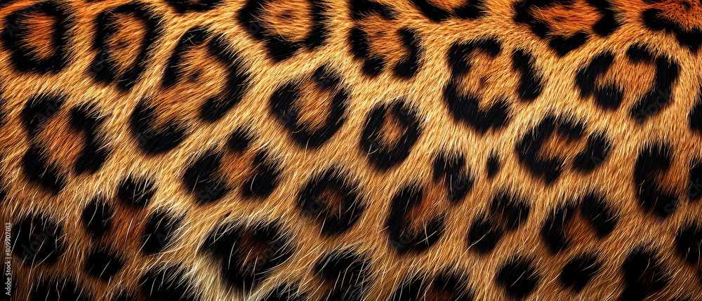 Leopard fur skin texture. Wild Animal print. Trendy background. Generative ai
Leopard fur skin texture. Wild Animal print. Trendy background. Generative ai