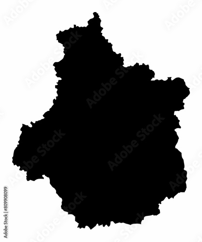 Centre-Val de Loire silhouette map