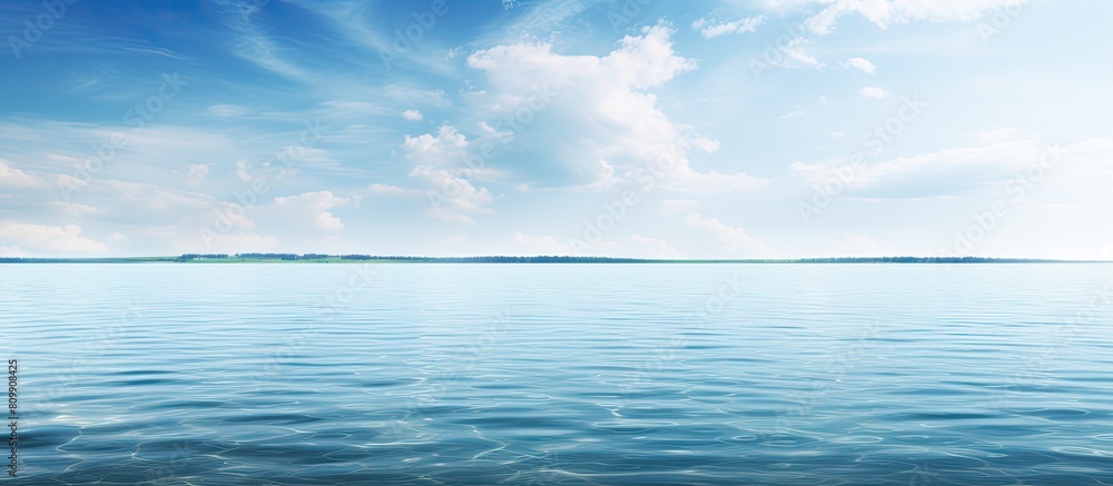 An image of a body of water with open space in the background. Creative banner. Copyspace image