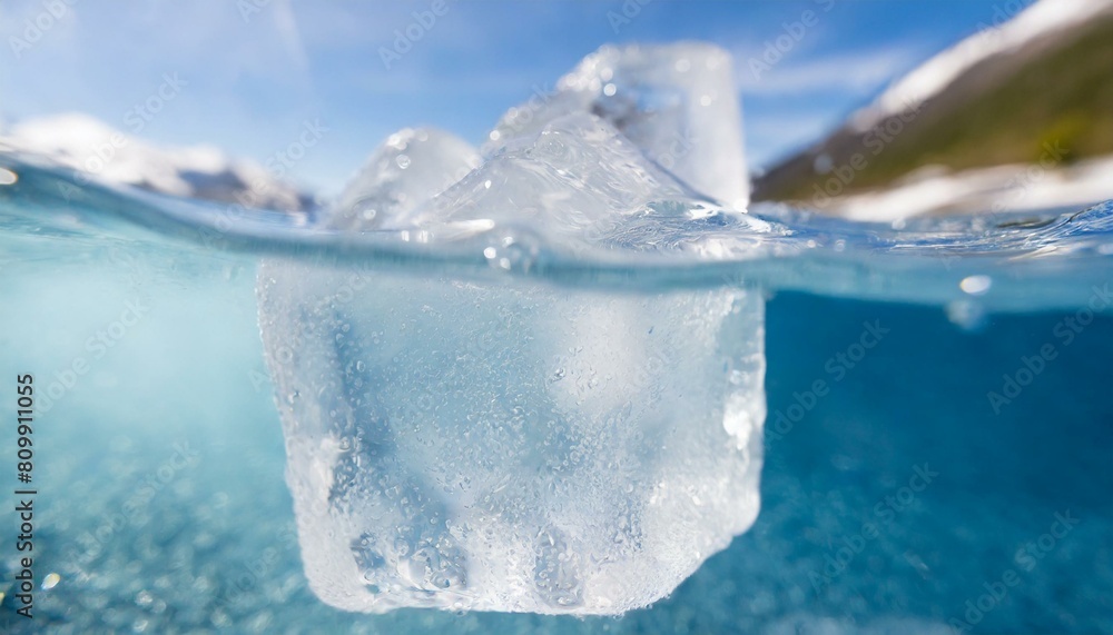 水中の氷 水中の氷