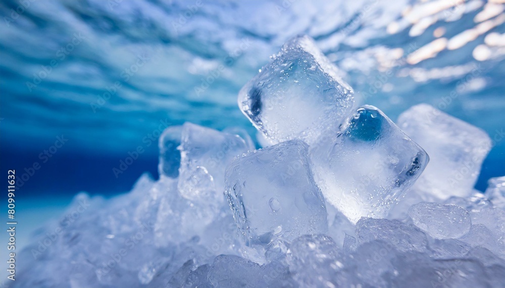 Obraz premium 水中の氷