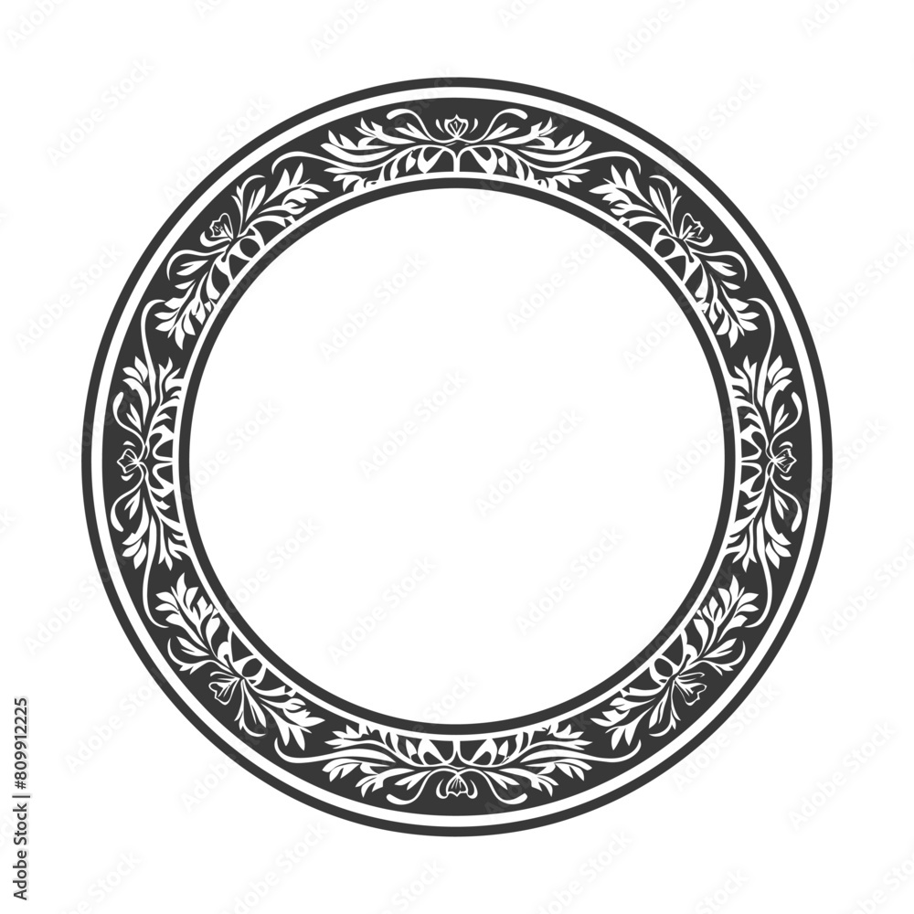 Silhouette Greek Circle Frame black color only