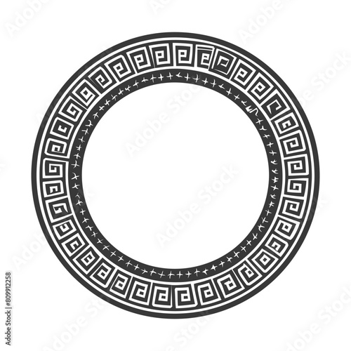 Silhouette Greek Circle Frame black color only
