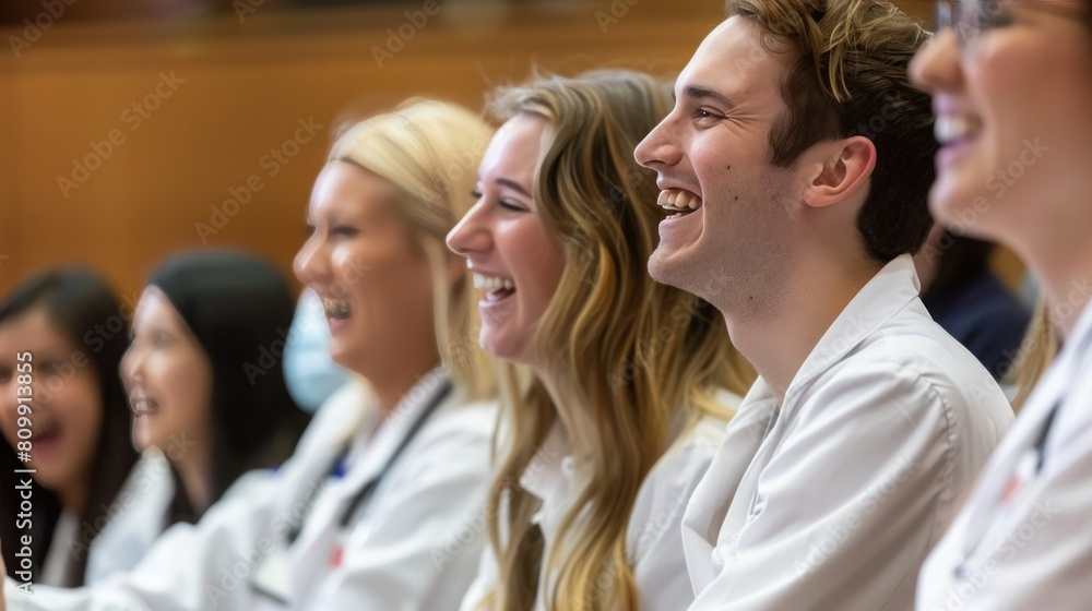 Fototapeta premium Medical Students Laughing During Seminar