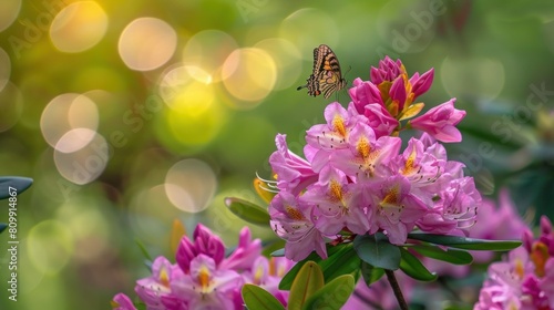 Rhododendrons and butterflies