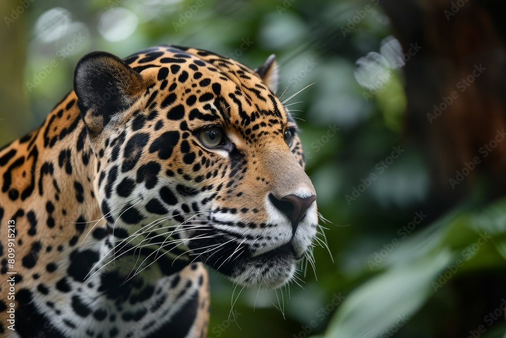 Jaguar face, close up of a jaguar, Taking close up of a Leopard Portrait Terror of the Jungle an Aggressive, Ai generated Jaguar face, close up of a jaguar, Taking close up of a Leopard Portrait Terror of the Jungle an Aggressive, Ai generated