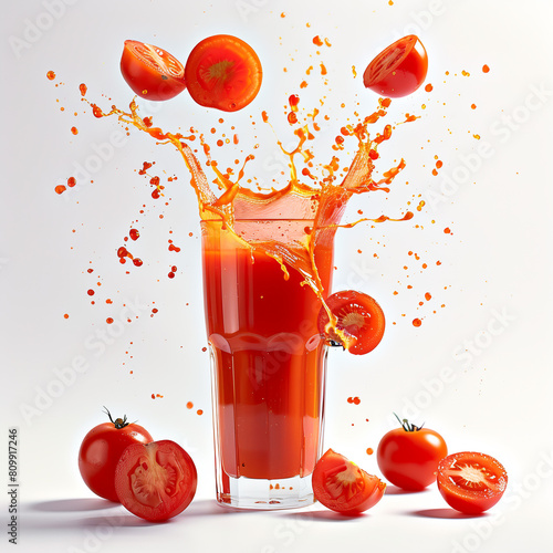 tomato juice splashed photo