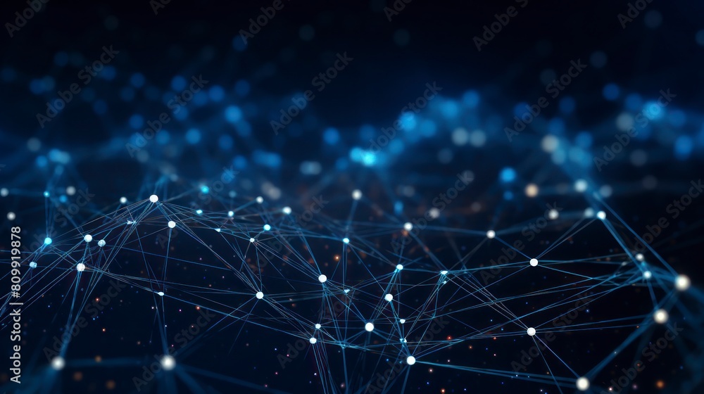Abstract blue digital background with connection lines and dots Abstract blue digital background with connection lines and dots