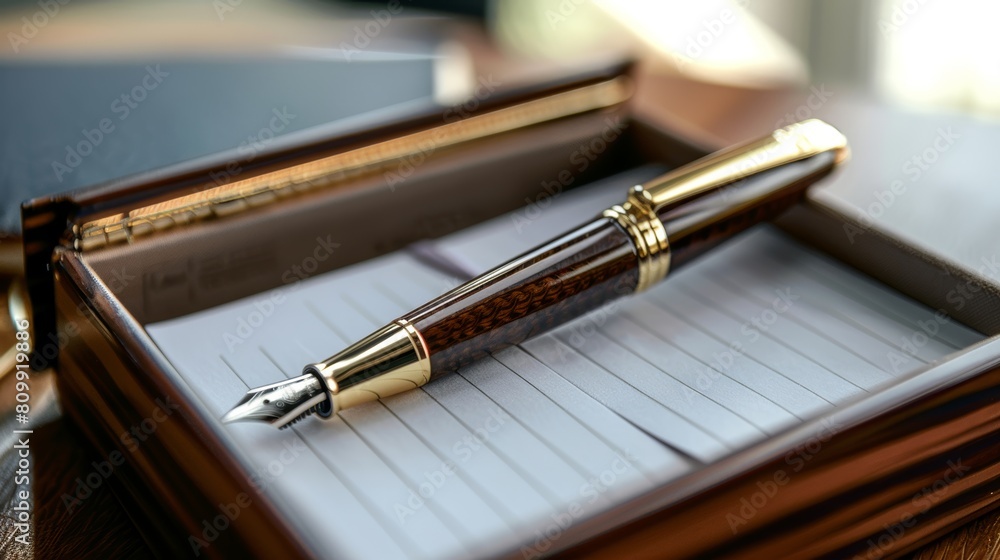 Elegant fountain pen in a luxurious presentation box, ideal for sophisticated writing and executive gifts Elegant fountain pen in a luxurious presentation box, ideal for sophisticated writing and executive gifts