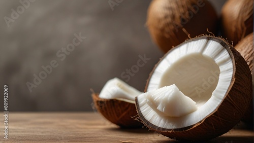 close up fresh coconut