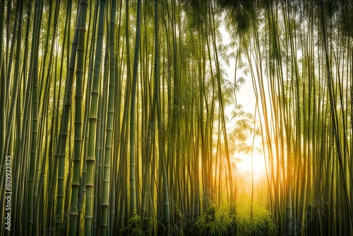 Bamboo in sunset