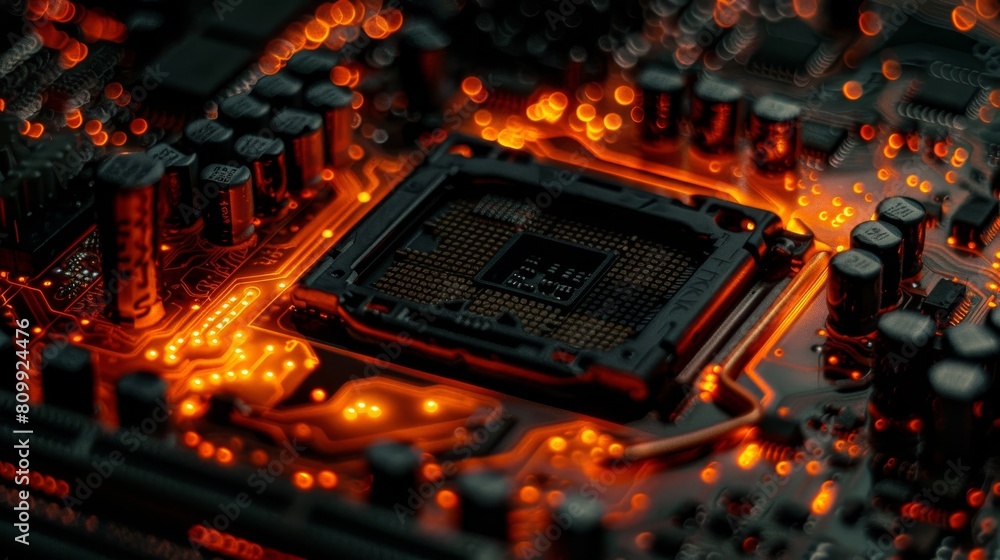 Tech ecosystem. harmony of circuitry and nature - ideal balance for a sustainable future Tech ecosystem. harmony of circuitry and nature - ideal balance for a sustainable future