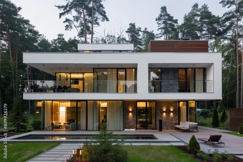 Minimalist luxury modern villa near the forest Minimalist luxury modern villa near the forest