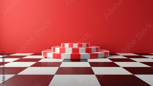 Podium finish flat design front view racing theme 3D render Monochromatic Color Scheme