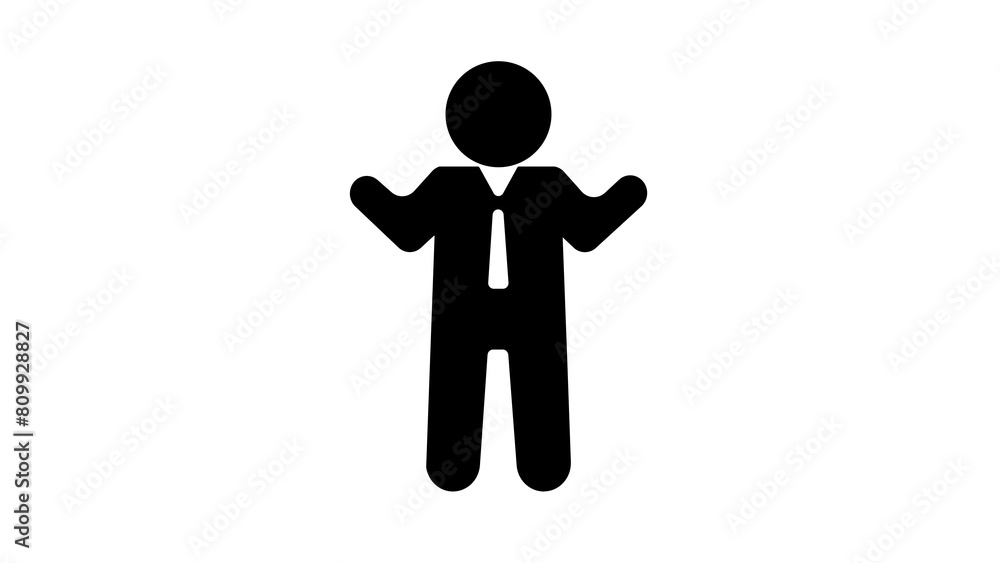 A business man icon (contact icon) man icon with a background A business man icon (contact icon) man icon with a background