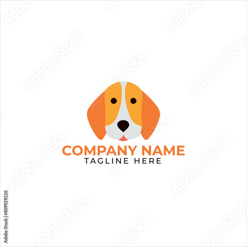 Dog logo design template vector illustration
