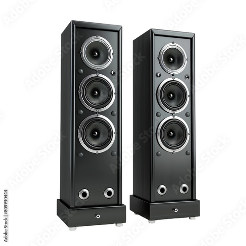 Speakers on a transparent background. photo