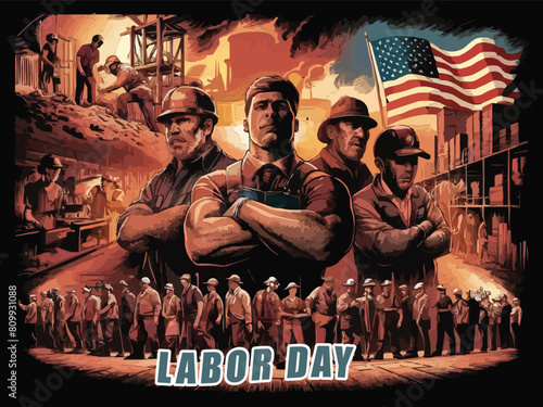 Craft a standout labor day visual with bold typography and impactful imagery