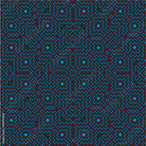 Mega Carpet Shipibo-Conibo for Embroidery Needlework