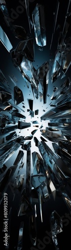 Wallpaper Mural Artistic interpretation of a bullet firing through shattered glass. Torontodigital.ca