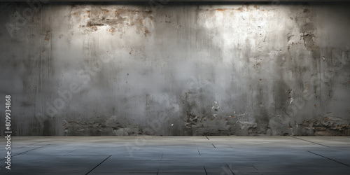 Empty Urban Interior with Grunge Concrete Wall