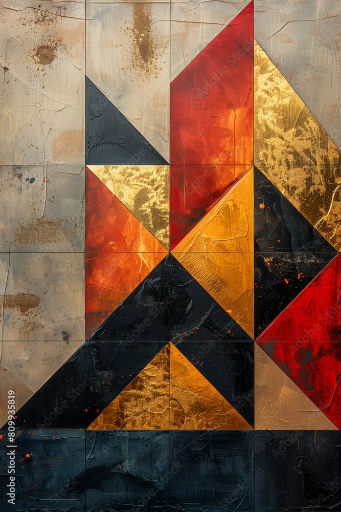 Abstract geometric painting Abstract geometric painting