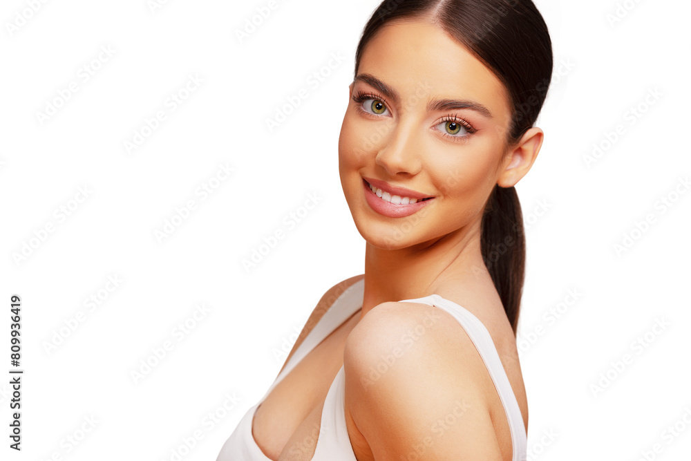 Beautiful woman isolated. Beauty portrait. PNG file with transparent background. Beautiful woman isolated. Beauty portrait. PNG file with transparent background.