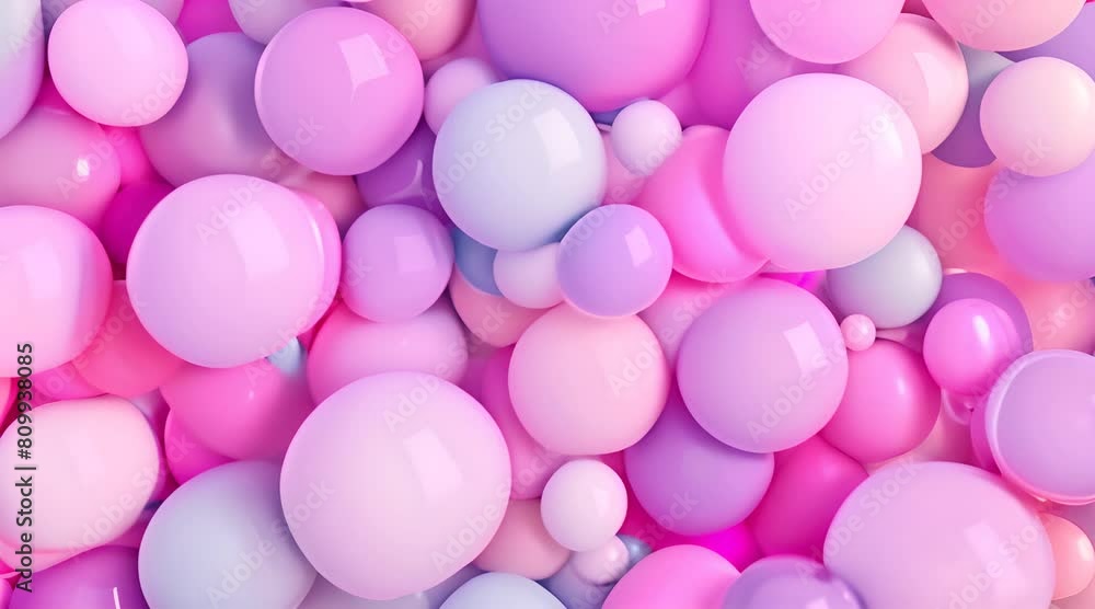 Pastel Colored 3D Spheres Abstract Background Pastel Colored 3D Spheres Abstract Background