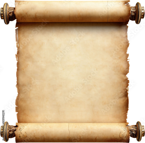 old vintage scrolled paper parchment