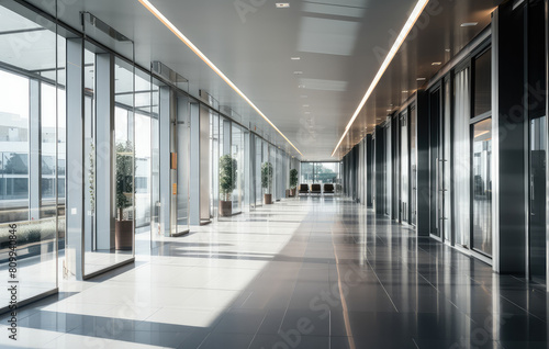 Sleek Modern Corporate Office Hallway
