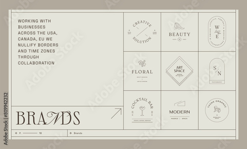 Business proposal template. Customizable layout design templates. Brand strategy design.