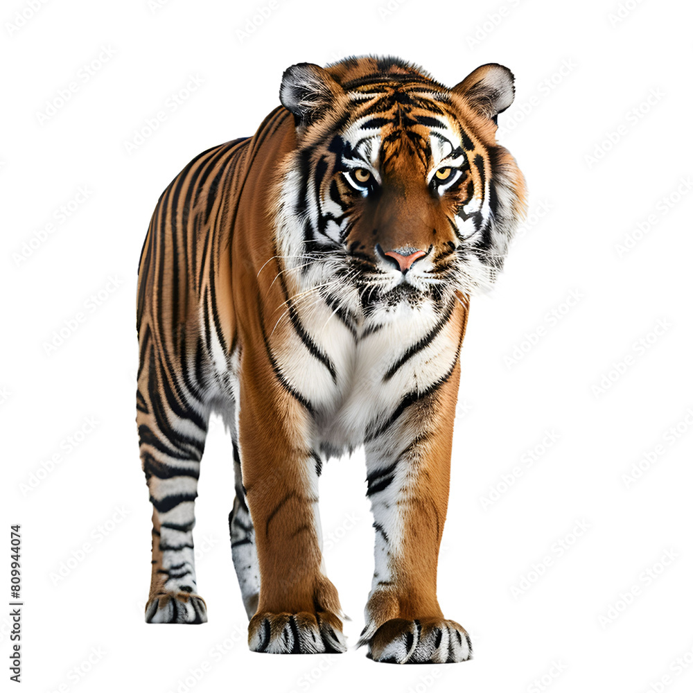 Beautiful tiger , isolated on transparent background