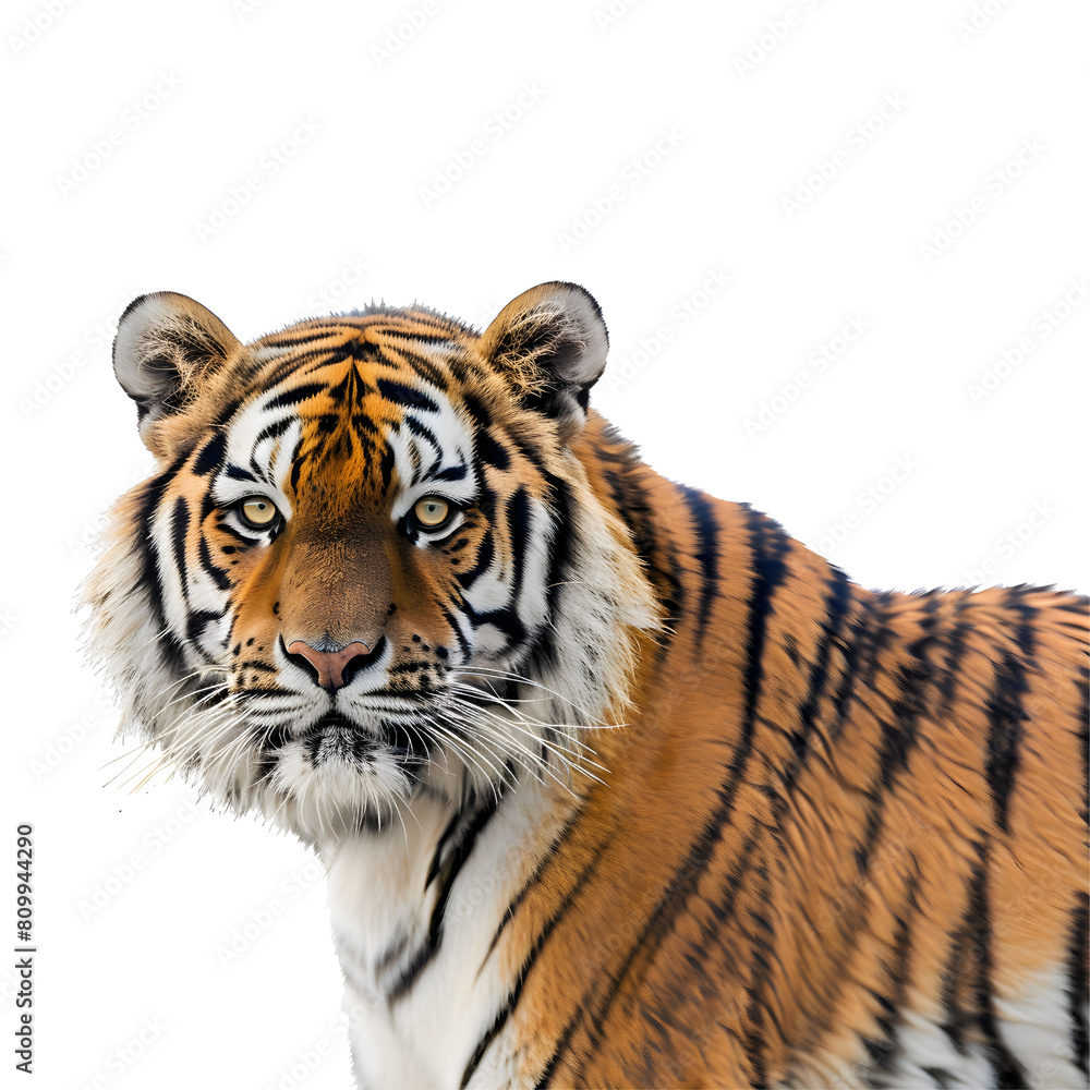 Fototapeta premium Beautiful tiger , isolated on transparent background