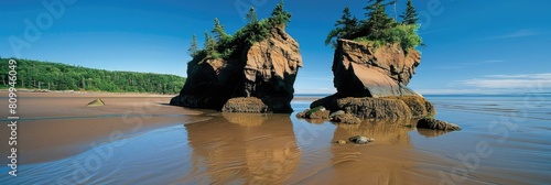 Hopewell Rocks at Low Tide: Discovering the Wonders of the Bay of Fundy in New Brunswick photo