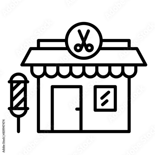 Barbershop icon. Icon about barbershop in line style
