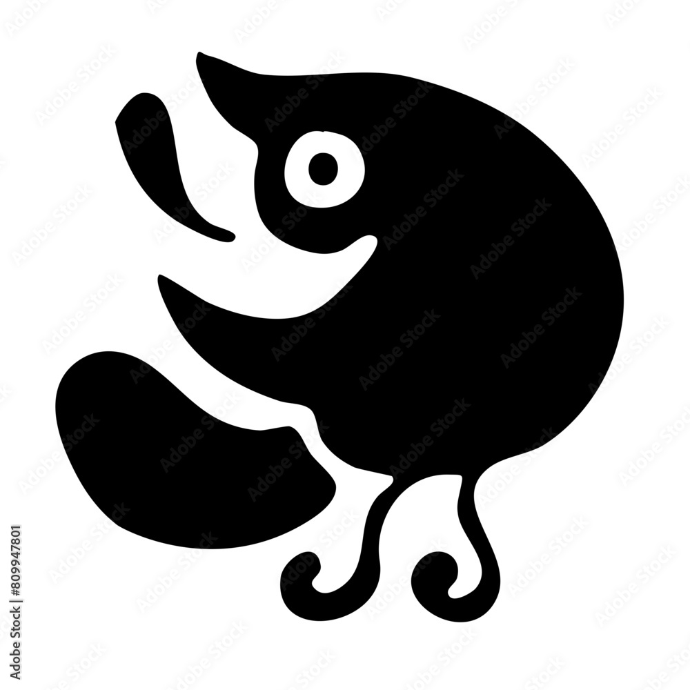 Obraz premium Tribal bird, American style. Aztec style Mexican design