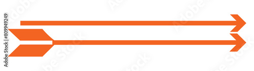 Straight long double vector arrow set