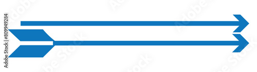 Straight long double vector arrow set