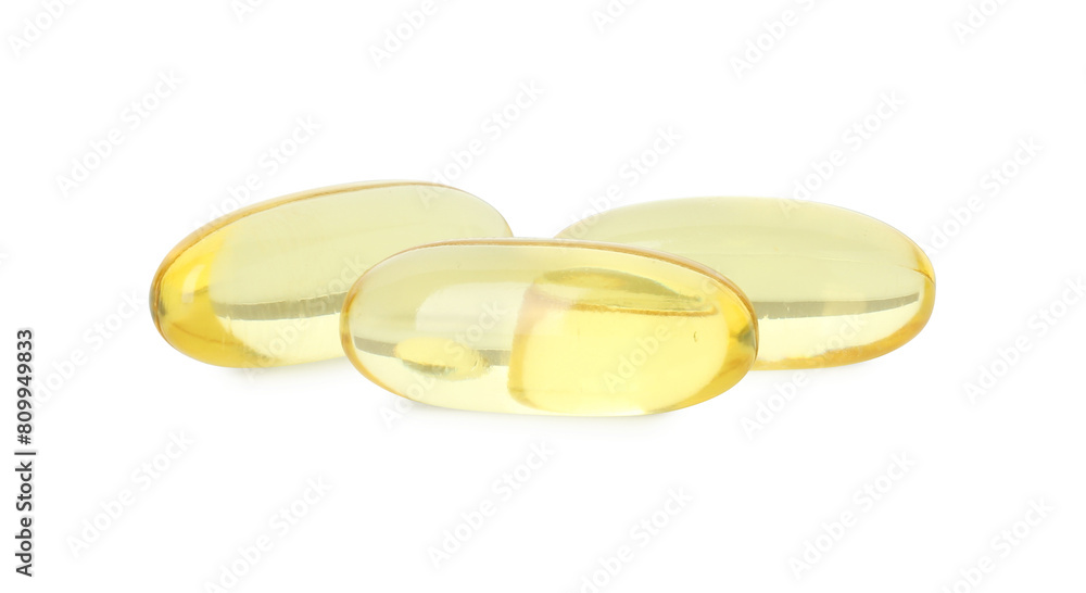 Vitamin capsules isolated on white. Health supplement Vitamin capsules isolated on white. Health supplement